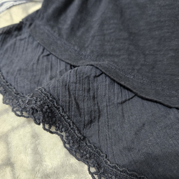 Abercrombie & Fitch Womens Crop Top sz S Blue Sleeveless Lace tie-waist - Picture 9 of 9